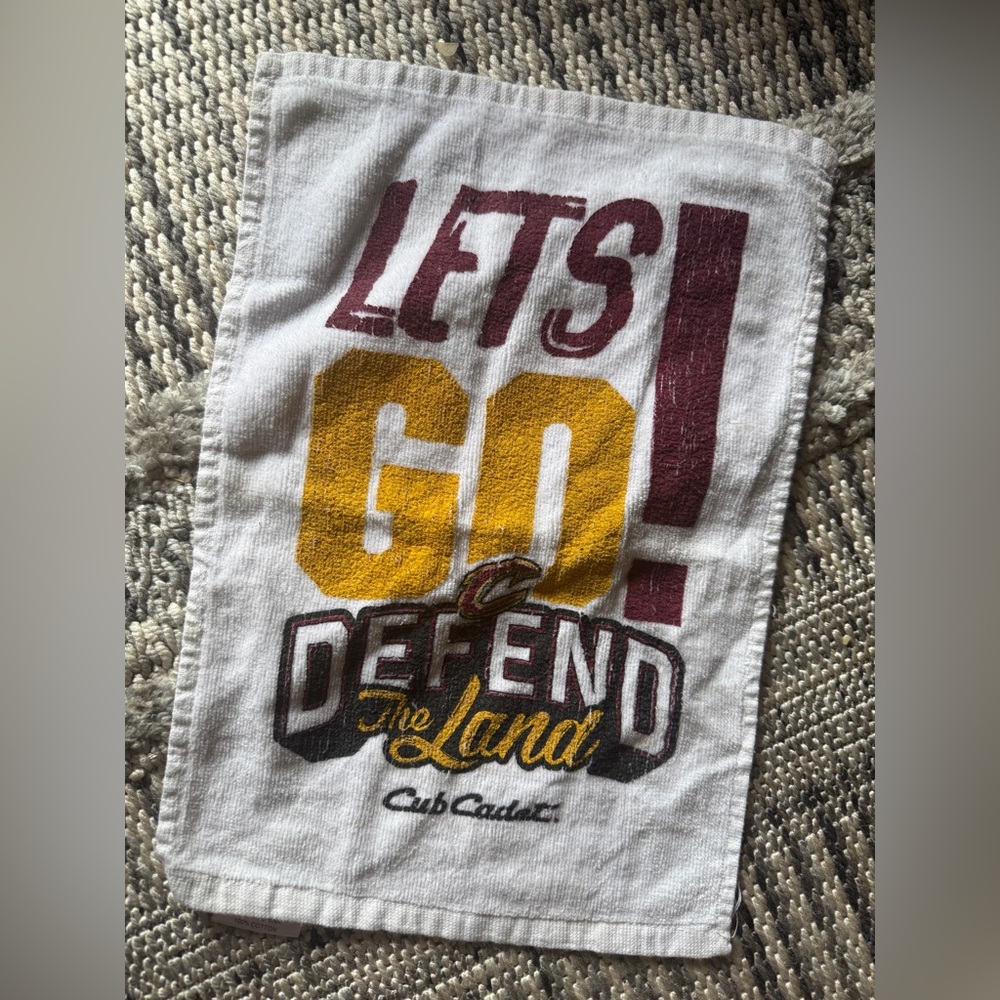 White and Yellow Rally Towel